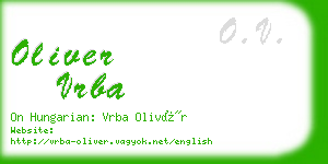 oliver vrba business card